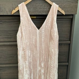 LOFT blush pink crushed velvet dress, sz. 4P